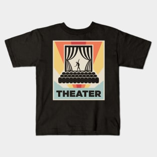 Vintage 70s Style Theater Poster Kids T-Shirt